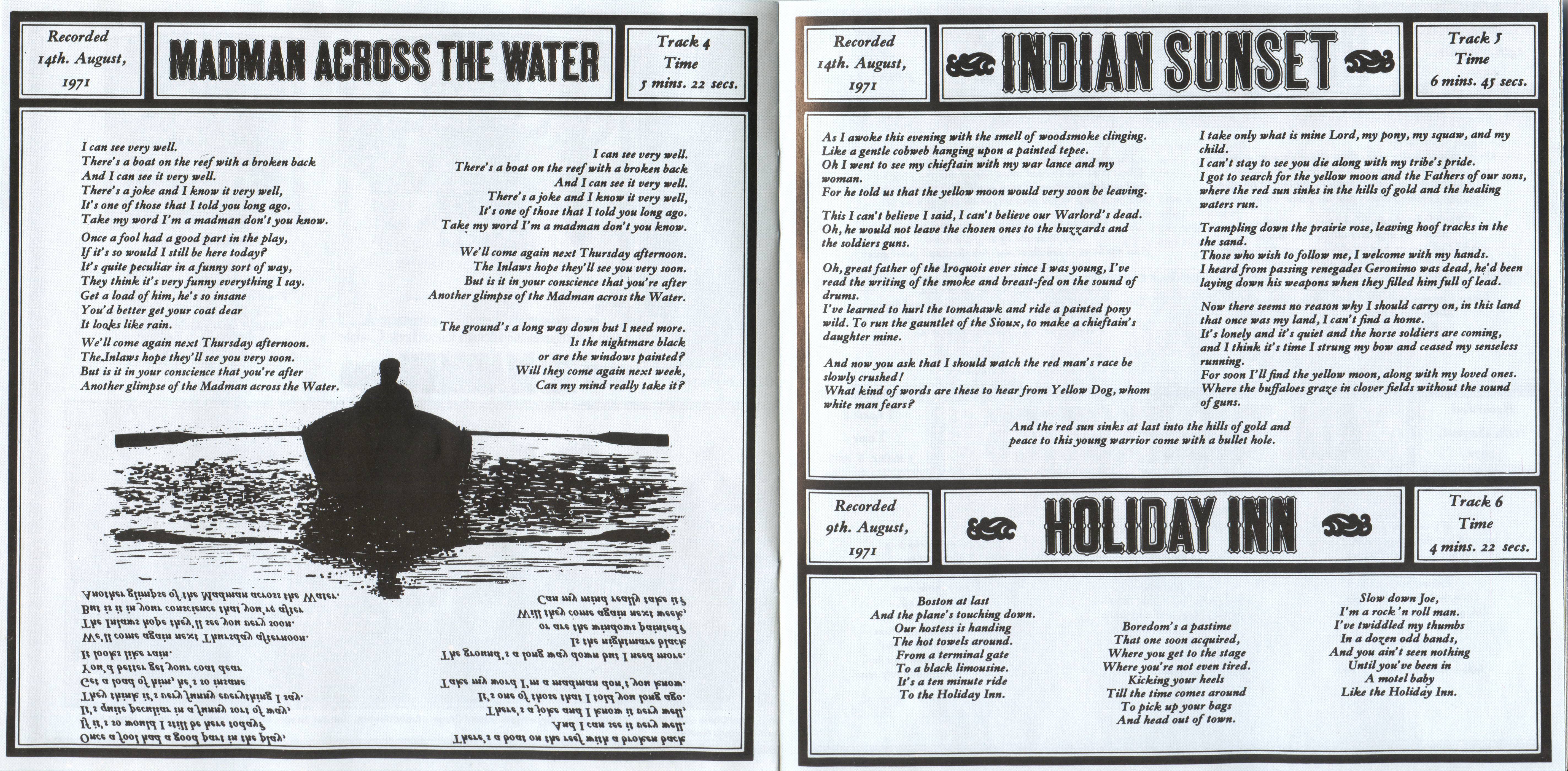 Elton John Madman Across The Water [booklet06 d]